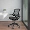 Flash Furniture Black Mid-Back Mesh Office Chair with Flip-Up Arms BL-8801X-BK-GG - alternate 1